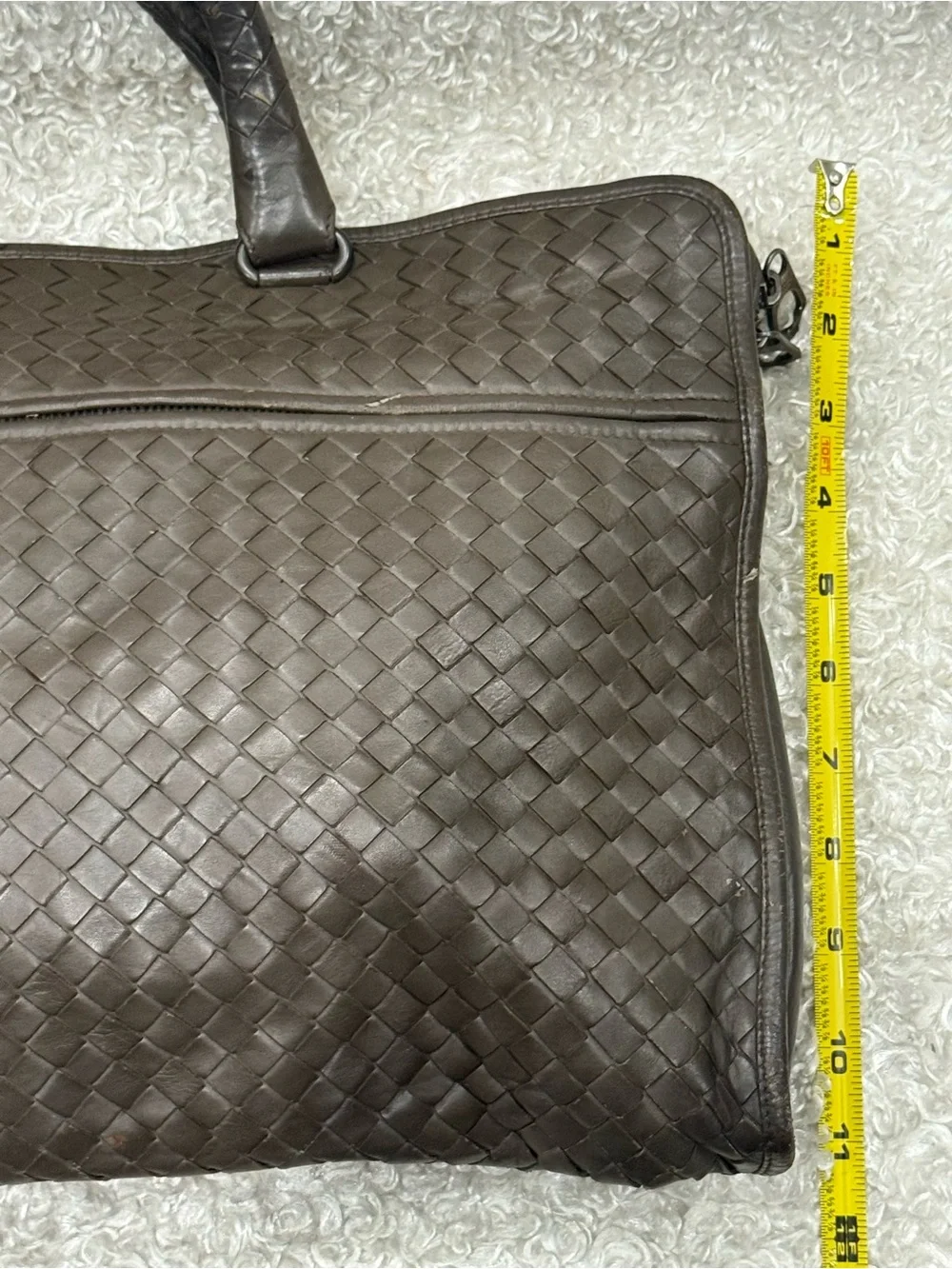 Bottega Veneta Intrecciato Leather Briefcase Business Laptop Bag